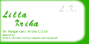 lilla kriha business card